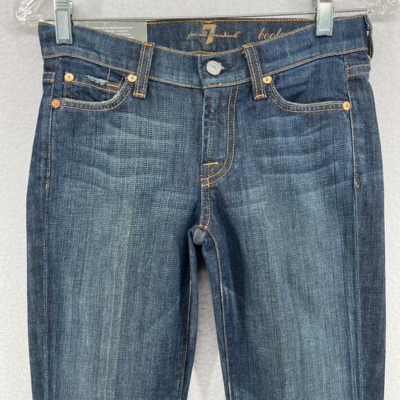 7 FOR ALL MANKIND Jeans Women 24 Bootcut Low Rise Original Fit Blue USA NEW - Picture 3 of 16